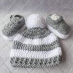 Handmade Crochet Baby Booties And Cap For Girls - Image 4