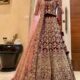 Maroon Velvet Lehenga Choli Set with Dupatta - Lehenga Price in Sri Lanka and Designs