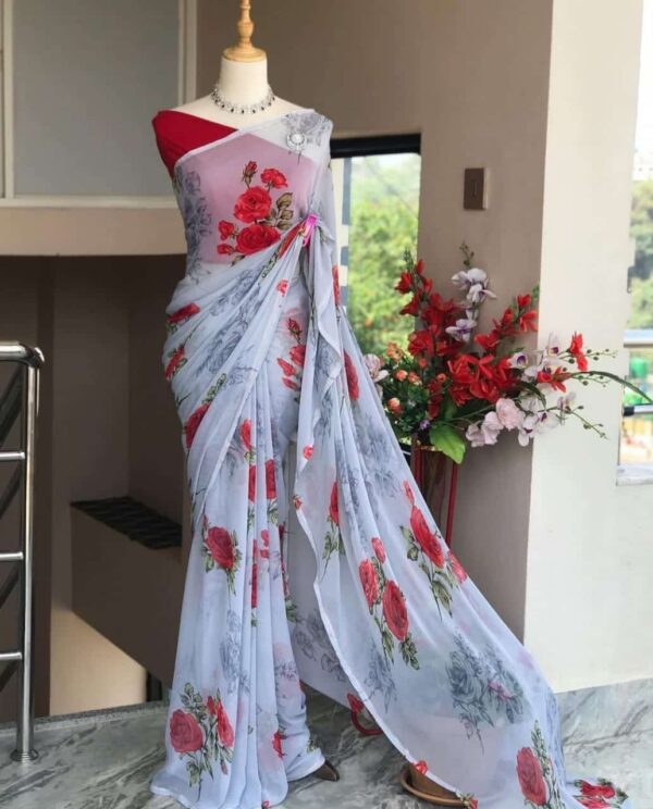 Floral Silk Saree