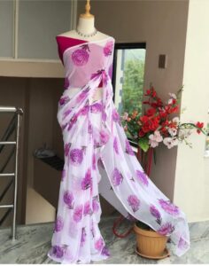 Floral Silk Saree