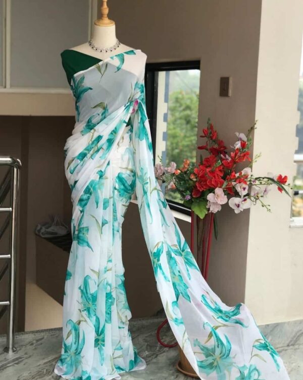 Floral Silk Saree