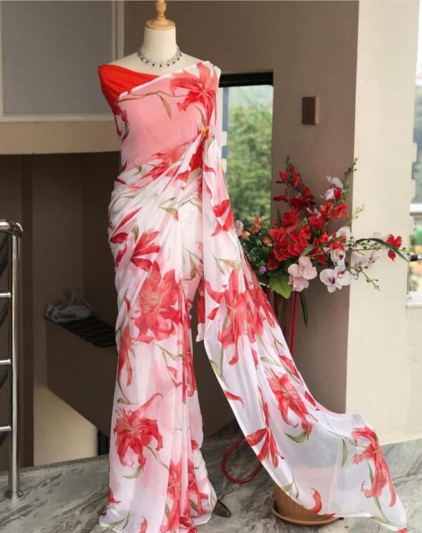 Floral Silk Saree