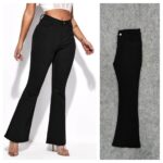 Women Bell Bottom Comfort Denim Pants - Image 3