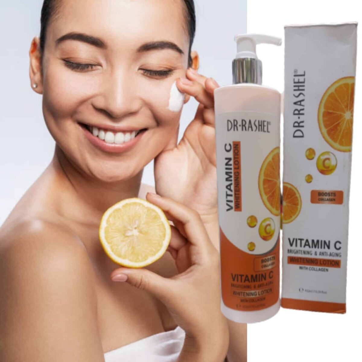 Dr. Rashel Vitamin C Whitening Lotion 452ml - Dr Rashel cream for skin care in Sri Lanka.