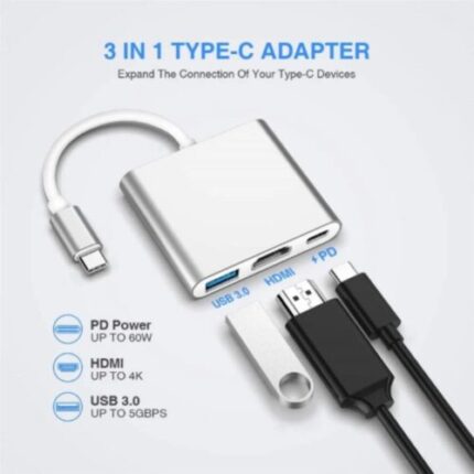 Type-C to HDMI 3 IN 1 Adapter