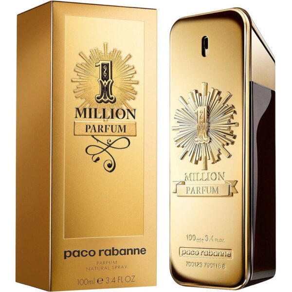 Paco Rabanne 1 Million Parfum (100ml) perfume bottle on white background