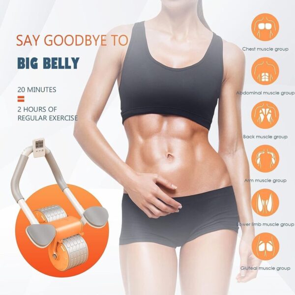 Elbow Ab Roller Wheel Equipment Abdominal Core Strength Training Gym Automatic