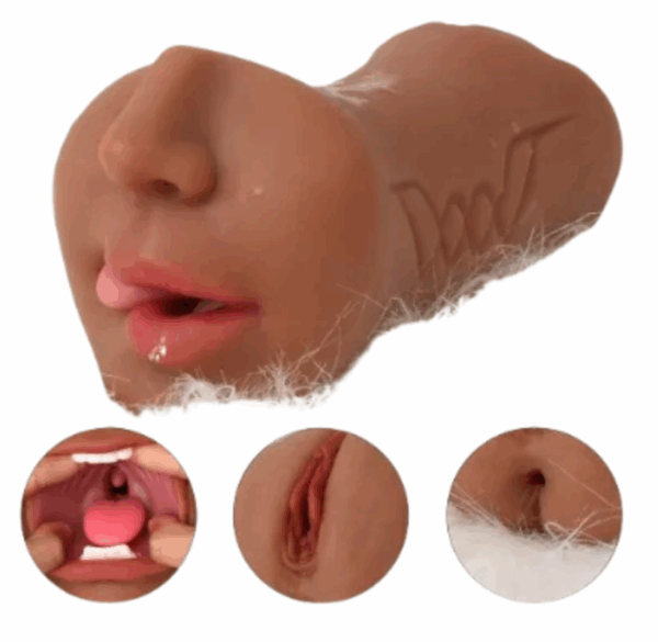 3-in-1 Realistic Mouth Pocket Pussy in Sri Lanka