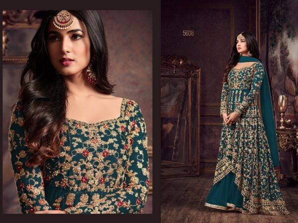 Georgette Embroidered Semi Stitched Party Wear