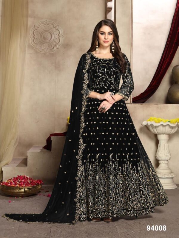 Black Georgette Anarkali Salwar Kameez