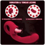 Vaginal Vibrator Tongue Licking G-spot Stimulation Dildo - Sex Toys Sri Lanka