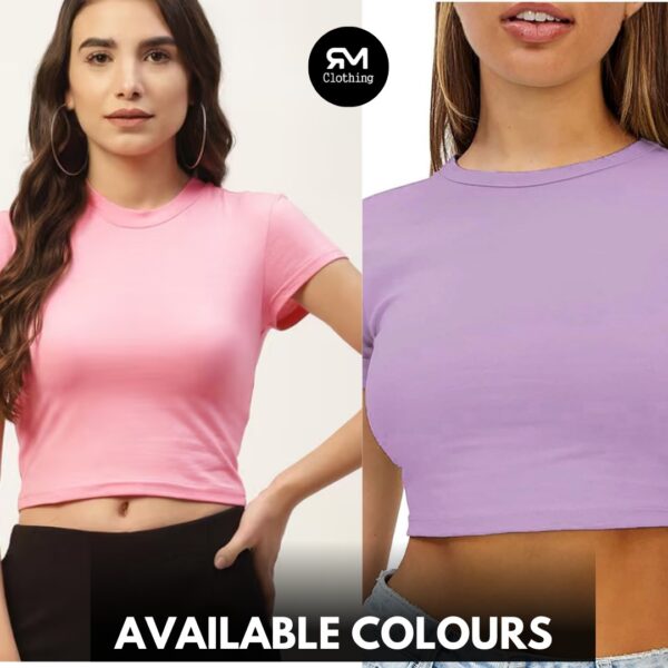 Ribbed Crop Tee For Her