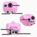 Nail Drill Electric for Acrylic Nails, Acrylic Nail Drill Pedicure Manicure Kits File Drill Bits with 6pcs - Image 3