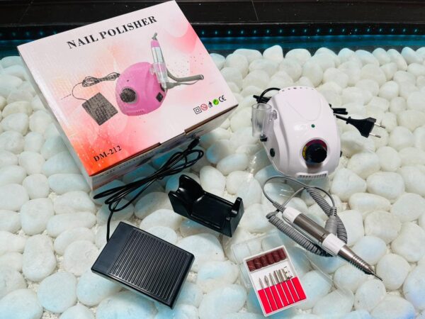 Nail Drill Electric for Acrylic Nails, Acrylic Nail Drill Pedicure Manicure Kits File Drill Bits with 6pcs