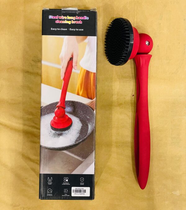 STEEL WIRE LONG HANDLE CLEANING BRUSH