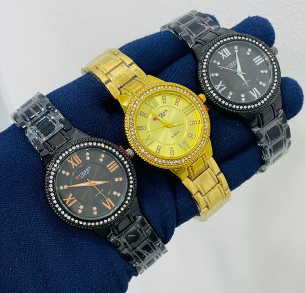 CURREN FASHIONABLE STONE STEEL WATCH FOR WOMEN