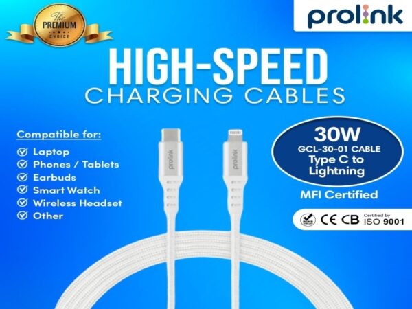 Prolink USB-C to Lightning Cable