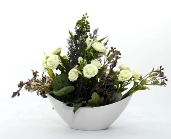 Petals of Paradise Silk Roses Vase Real Touch, Fake Roses, Silk Flower Arrangements for Home ,Office Parties, Gift Wedding Decoration