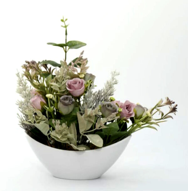 Petals of Paradise Silk Roses Vase Real Touch, Fake Roses, Silk Flower Arrangements for Home ,Office Parties, Gift Wedding Decoration