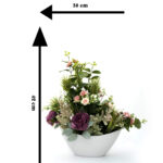 Spring Bird Silk Roses Vase Real Touch Silk Flower Arrangements for Home ,Office Parties, Gift Wedding Decoration - Image 2