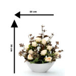 Petals of Paradise Silk Roses Vase Real Touch, Fake Roses, Silk Flower Arrangements for Home ,Office Parties, Gift Wedding Decoration - Image 2