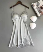 Women's Lace Satin Silk Sleepwear Pajamas night dress - Image 2
