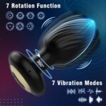 360° Rotating Vibrating Anal Vibrator Butt Plug Prostate Massages Remote Sex Toy from Sri Lanka.