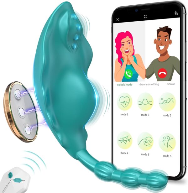 Wearable Clitoral Vibrator Sex Toy - APP Control Invisible Quiet Butterfly Panty Stimulator