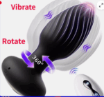 360° Rotating Vibrating Anal Vibrator Butt Plug Prostate Massages Remote Sex Toy from Sri Lanka