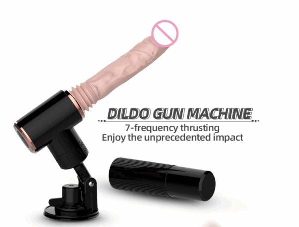 Vibrator 2in1 Automatic Sex Machine 7-Frequency Automatic Telescopic Dildo Vibration Fascial Gun Masturbation Sex Toys for Women