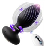 360° Rotating Vibrating Anal Vibrator Butt Plug Prostate Massages Remote Sex Toy from Sri Lanka
