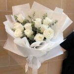Gift A Bouquet Of White Roses, A Symbol of Purity Forever Valentine’s Day, Roses Forever for Women 10 White Roses