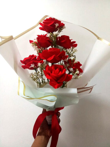 Silk Nature Blooming Red Rose Valentines Day Gifts