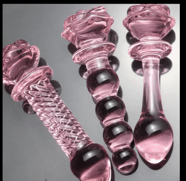 Plug Crystal Flower Shape Glass But Plug