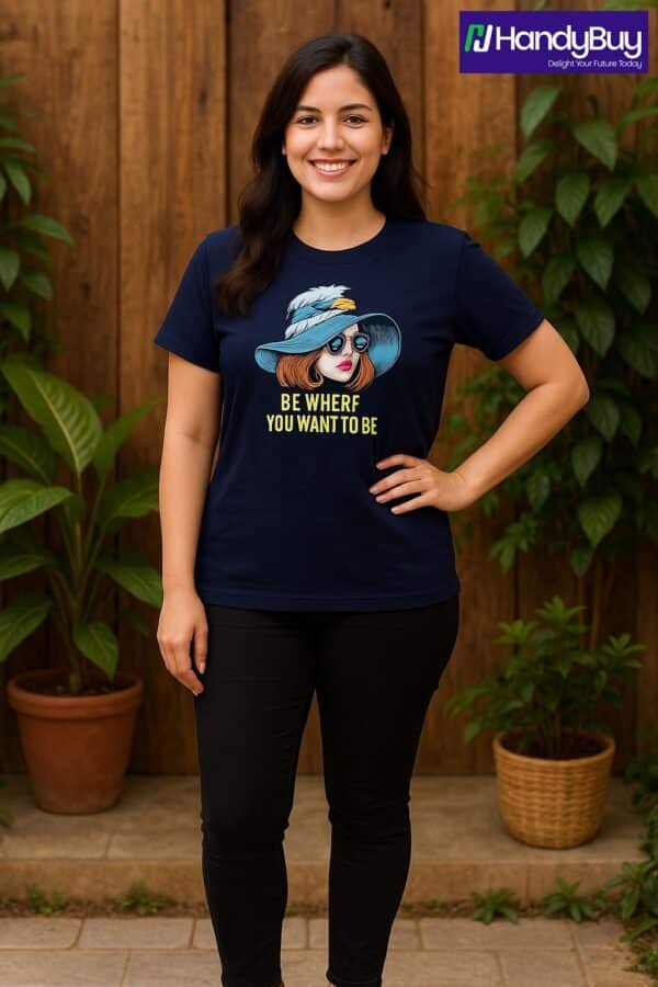 Ladies Baggy Printed T-shirt