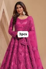 LEHNGA:NET WITH CHAIN  DESIGN WORK - Image 6