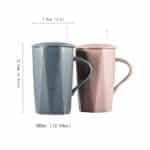 Luxury Ceramic mug and Lid with gold spoon - Image 3