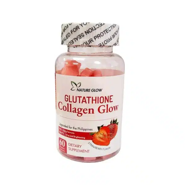 Nature Glow Glutathione Collagen Glow Dietary Supplement Strawberry Flavor 60 Organic Gummies