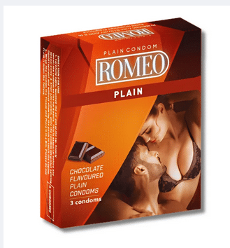 ROMEO – CHOCOLATE FLAVOURED PLAIN CONDOMS (3X5=15 Pcs)