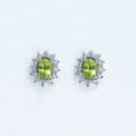 925 Silver Natural Peridot And Cubic Zirconia Womens Earring - Jewello - Earrings And Piercing - Image 5
