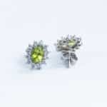 925 Silver Natural Peridot And Cubic Zirconia Womens Earring - Jewello - Earrings And Piercing - Image 3