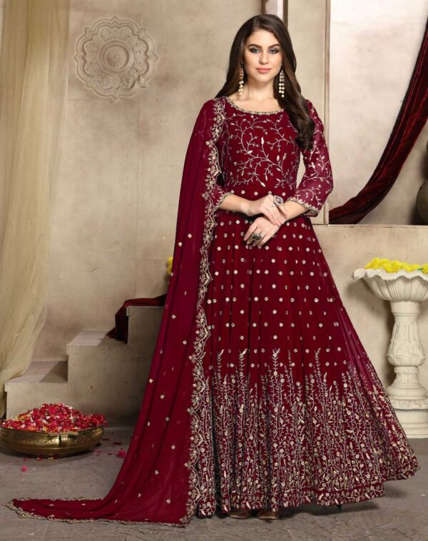 Georgette Mehendi Sangeet Salwar Kameez