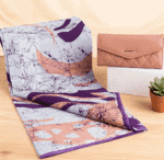 Lavender Frost Abstract Batik Saree gift