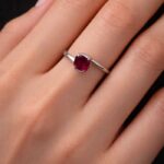 Elegant Sterling Silver Pink Gemstone Ring