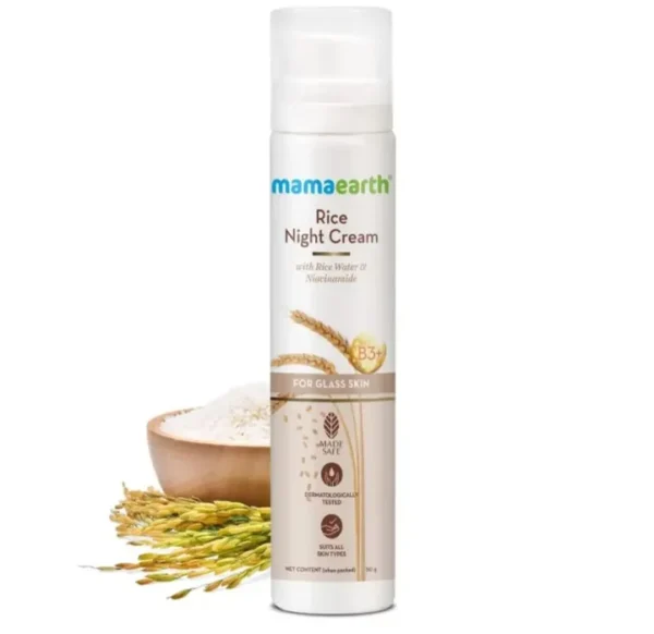Mamaearth Rice Night Cream, for Clear Skin With Rice Water & Niacinamide - 50 g