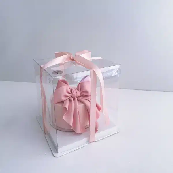 Pink bow cake
