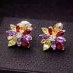 925 Silver Multi Colour Natural Semi Precious Womens Earrings - jewello - Earrings and Piercing - Image 2