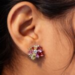 925 Silver Multi Colour Natural Semi Precious Womens Earrings - jewello - Earrings and Piercing