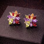 925 Silver Multi Colour Natural Semi Precious Womens Earrings - jewello - Earrings and Piercing - Image 4