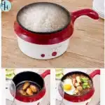 Multi-functional Electric Cooker with Non-stick Surface for Convenient Cooking in Student Dorms - Image 5